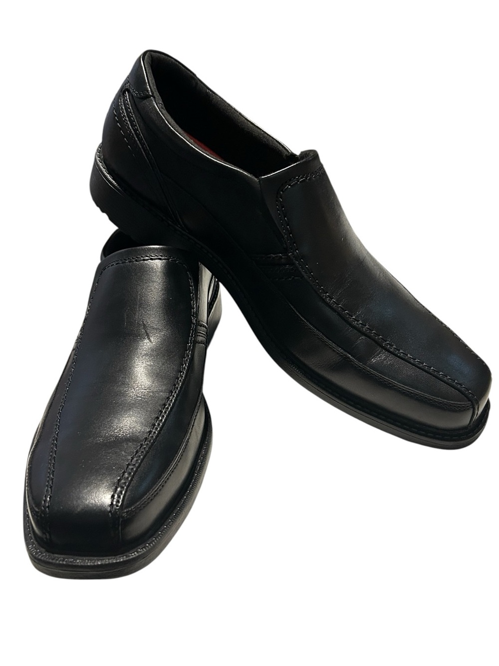 New Men’s Rockport Black Leather Comfort Slip-on Loafers - Size 11 W